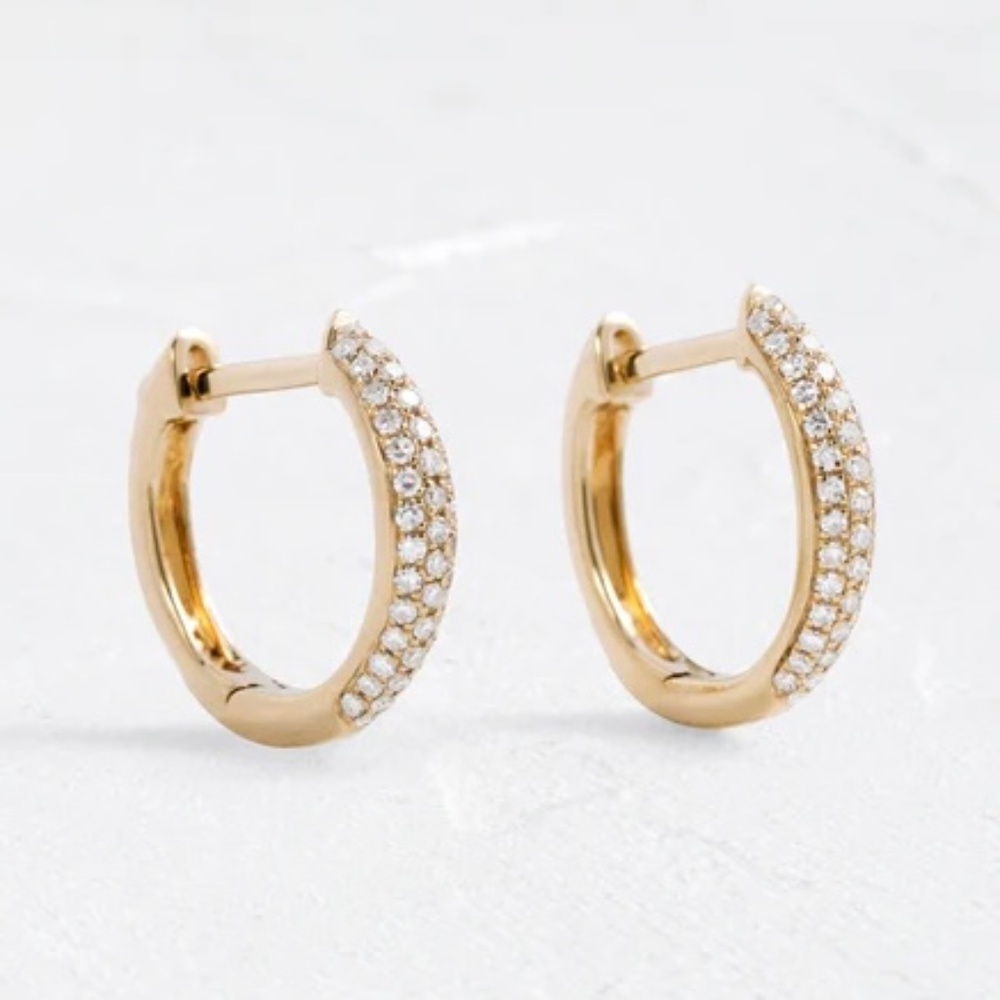 NWT DIAMOND DOME HUGGIE EARRINGS